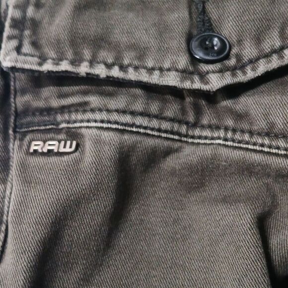 G-Star Raw Army Radar Mid Boyfriend distressed army green jeans Sz 29 EUC - Picture 4 of 10